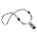 Inlaid Navajo .925 Sterling Silver WHITE Turquoise Native American Necklace 15213-63