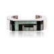 Inlay .925 Sterling Silver Certified Authentic Handmade Zuni Native American Opal and Black Onyx Cuff Bracelet 12469 Inlay .925 Sterling Silver Certified Authentic Handmade Zuni Native American Opal and Black Onyx Cuff Bracelet 12469