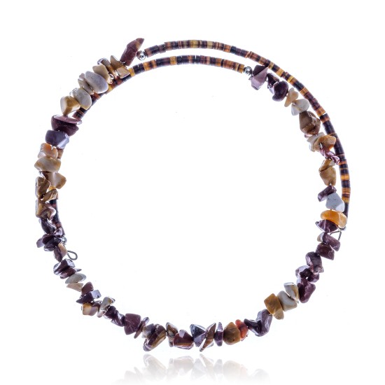 Jasper Certified Authentic Navajo Native American Adjustable Choker Wrap Necklace 25573