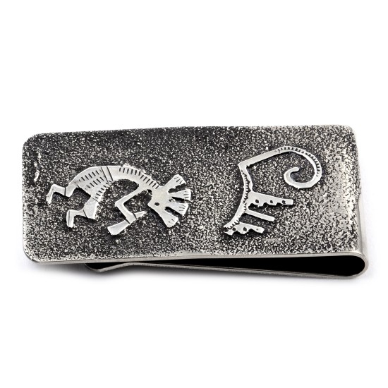 Kokopelli .925 Sterling Silver Ray Begay Certified Authentic Handmade Navajo Native American Money Clip  13194-21