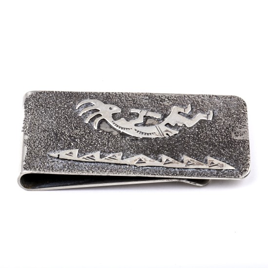 Kokopelli .925 Sterling Silver Ray Begay Certified Authentic Handmade Navajo Native American Money Clip  13194-8