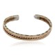 Kokopelli Navajo .925 Sterling Silver Handmade Certified Authentic Pure Copper Brass Native American Bracelet 13008-3