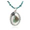 Lage HANDMADE Certified Authentic Navajo .925 Sterling Silver Turquoise Native American Necklace 390891629997