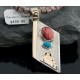 Large 12kt Gold Filled Handmade Arrowhead Certified Authentic Navajo .925 Sterling Silver Turquoise Native American Necklace 390586628618