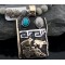 Large 12kt Gold Filled, Handmade Bear Wagon Turquoise .925 Sterling Silver Certified Authentic Navajo 1 Native American Necklace 390589681820