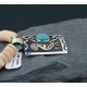 Large 12kt Gold Filled Handmade Kokopelli Certified Authentic Navajo .925 Sterling Silver Turquoise Native American Necklace 370805366233