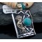 Large 12kt Gold Filled Handmade Kokopelli Certified Authentic Navajo .925 Sterling Silver Turquoise Native American Necklace 370805366233