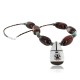 Large $240 InlaidCertified Authentic Navajo .925 Sterling Silver Tigers Eye Turquoise Native American Necklace 15810-44