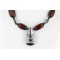 Large $240 InlaidCertified Authentic Navajo .925 Sterling Silver Tigers Eye Turquoise Native American Necklace 15810-44