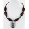 Large $240 InlaidCertified Authentic Navajo .925 Sterling Silver Tigers Eye Turquoise Native American Necklace 15810-44