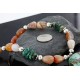 Large $250 Certified Authentic Navajo .925 Sterling Silver Natural Turquoise and Carnelian Native American Necklace 15773-2