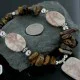 Large Navajo .925 Sterling Silver Natural Tigers Eye Jasper Turquois Native American Necklace 15383-4 Large Navajo .925 Sterling Silver Natural Tigers Eye Jasper Turquois Native American Necklace 15383-4