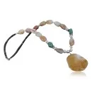 Navajo Sterling Silver Turquoise Carnelian Necklace 18108-171