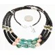 3 Strand Navajo .925 Sterling Silver Graduated Heishi, Spiny Oyster and TURQUOISE Neckalce Native American Necklace 391013591825 3 Strand Navajo .925 Sterling Silver Graduated Heishi, Spiny Oyster and TURQUOISE Neckalce Native American Necklace 391013591825