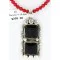 Handmade Navajo .925 Sterling Silver DOUBLE BLACK ONYX and CORAL Native American Necklace & Pendant 390794259786 Handmade Navajo .925 Sterling Silver DOUBLE BLACK ONYX and CORAL Native American Necklace & Pendant 390794259786