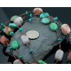 Large Certified Authentic 3 Strand Navajo Native .925 Sterling Silver Turquoise and Multicolor Stones Native American Necklace 15649-1