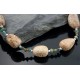 Large Certified Authentic Navajo Native .925 Sterling Silver Natural Boulder and Turquoise Native American Necklace 790103-67