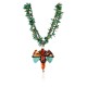 Large Butterfly Handmade Certified Authentic Navajo .925 Sterling Silver Signed Turquoise Spiny Oyster Native American Necklace 24101