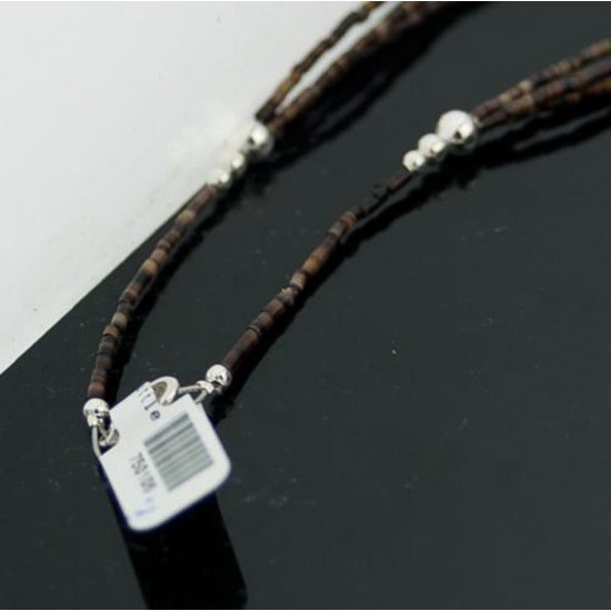 Large Certified Authentic 2 Strand Navajo .925 Sterling Silver Boulder and Turquoise Native American Necklace 370826915755