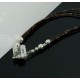 Large Certified Authentic 2 Strand Navajo .925 Sterling Silver Multicolor Native American Necklace 370803468962