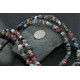 Large Certified Authentic 2 Strand Navajo .925 Sterling Silver Multicolor Natural Stone Native American Necklace 370908016846