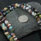 Large Certified Authentic 2 Strand Navajo .925 Sterling Silver Multicolor Natural Stone Native American Necklace 370910490662