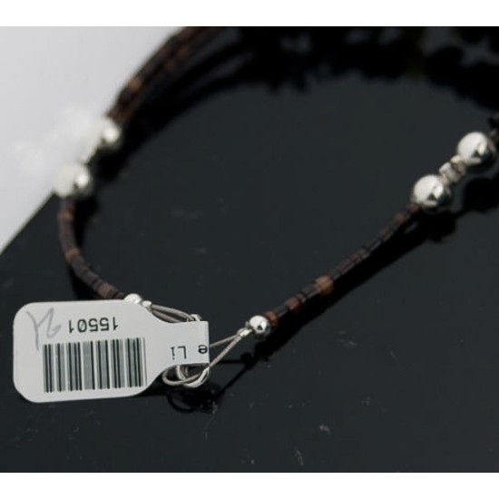 Large Certified Authentic 2 Strand Navajo .925 Sterling Silver Multicolor Natural Stone Native American Necklace 390642624449