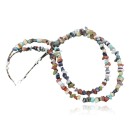 Large Certified Authentic 2 Strand Navajo .925 Sterling Silver Multicolor Stones Native American Necklace 15501-6