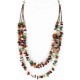 Large Certified Authentic 2 Strand Navajo .925 Sterling Silver Multicolor Stones Native American Necklace 15862-3 Large Certified Authentic 2 Strand Navajo .925 Sterling Silver Multicolor Stones Native American Necklace 15862-3