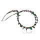 Large Certified Authentic 2 Strand Navajo .925 Sterling Silver Natural Turquoise Amethyst Native American Necklace 370833362072