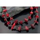 Large Certified Authentic 2 Strand Navajo .925 Sterling Silver Natural Turquoise and Coral Native American Necklace 370834465459