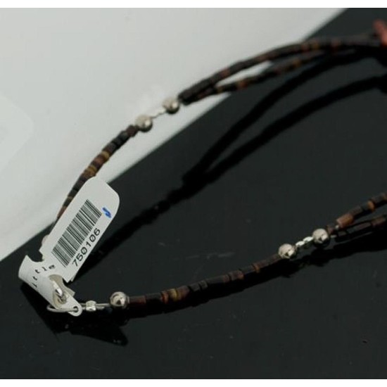Large Certified Authentic 2 Strand Navajo .925 Sterling Silver Natural Turquoise GoldStone Native American Necklace 370841385101