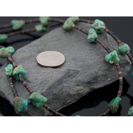 Large Certified Authentic 2 Strand Navajo .925 Sterling Silver Natural Turquoise Native American Necklace 390603321280