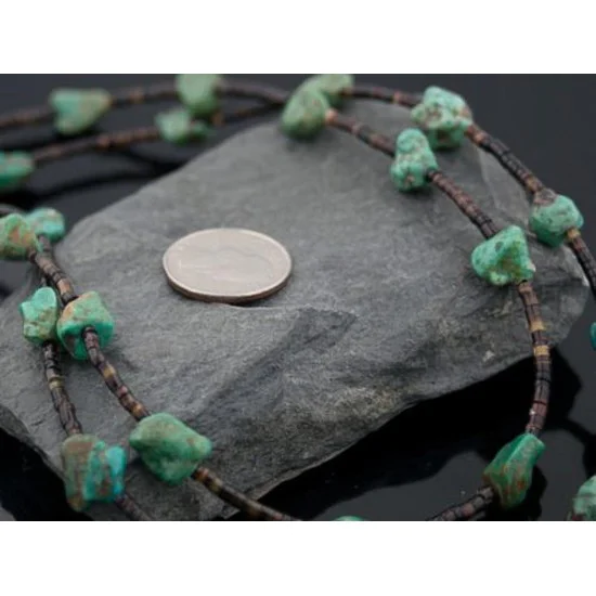 Large 2 Strand Navajo .925 Sterling Silver Natural Turquoise Native American Necklace 390603321280 Large 2 Strand Navajo .925 Sterling Silver Natural Turquoise Native American Necklace 390603321280