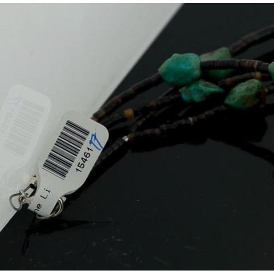 Large Certified Authentic 2 Strand Navajo .925 Sterling Silver Natural Turquoise Native American Necklace 390603321280