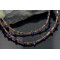 Large Certified Authentic 2 Strand Navajo .925 Sterling Silver Turquoise and Amethyst Native American Necklace 390611347484