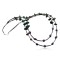Large Certified Authentic 2 Strand Navajo .925 Sterling Silver Turquoise and Amethyst Native American Necklace 390613417504