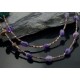 Large Certified Authentic 2 Strand Navajo .925 Sterling Silver Turquoise and Amethyst Native American Necklace 390613417504