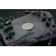 Large Certified Authentic 2 Strand Navajo .925 Sterling Silver Turquoise and Amethyst Native American Necklace 390613417504