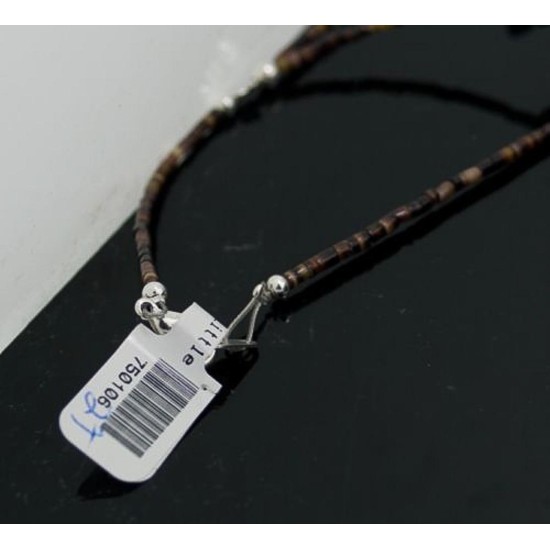 Large Certified Authentic 2 Strand Navajo .925 Sterling Silver Turquoise and Amethyst Native American Necklace 390613417504