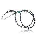 Large 2 Strand Navajo .925 Sterling Silver Turquoise and LAPIS Native American Necklace 390612828687