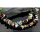 Large Certified Authentic 2 Strand Navajo Native .925 Sterling Silver Multicolor Natural Stone Native American Necklace 15501-7