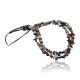 Large Certified Authentic 2 Strand Navajo Native .925 Sterling Silver Multicolor Stones Native American Necklace 15501-123