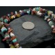 Large Certified Authentic 2 Strand Navajo Native .925 Sterling Silver Multicolor Stones Native American Necklace 15501-123