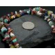 Large 2 Strand Navajo Native .925 Sterling Silver Multicolor Stones Native American Necklace 15501-123