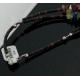 Large Certified Authentic 2 Strand Navajo Native .925 Sterling Silver Multicolor Stones Native American Necklace 15501-123