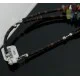 Large 2 Strand Navajo Native .925 Sterling Silver Multicolor Stones Native American Necklace 15501-123