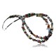 Large Certified Authentic 2 Strand Navajo Native .925 Sterling Silver Multicolor Stones Native American Necklace 15501-22