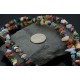 Large Certified Authentic 2 Strand Navajo Native .925 Sterling Silver Multicolor Stones Native American Necklace 15501-22
