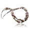 Large Certified Authentic 2 Strand Navajo Native .925 Sterling Silver Multicolor Stones Native American Necklace 15501-23